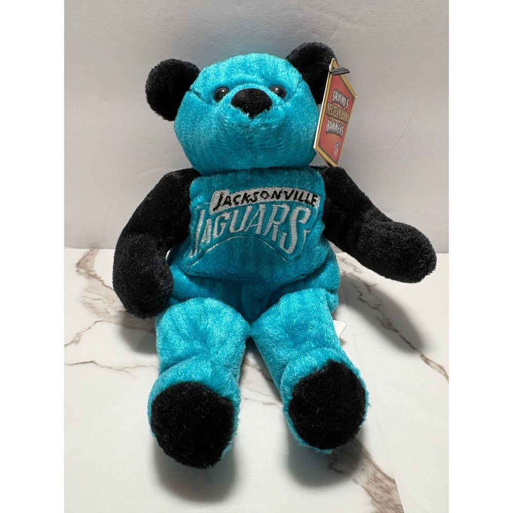 NFL Team 2000 Bammers Jacksonville Jaguars Plush Bear Teal Black Vintage